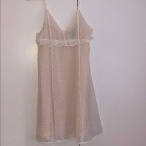F21 White Polka Dotted Dress, NEVER WORN